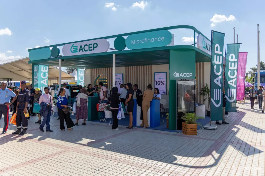 Le stand de ACEP lors de la Foire Internationale de Madagascar 2025